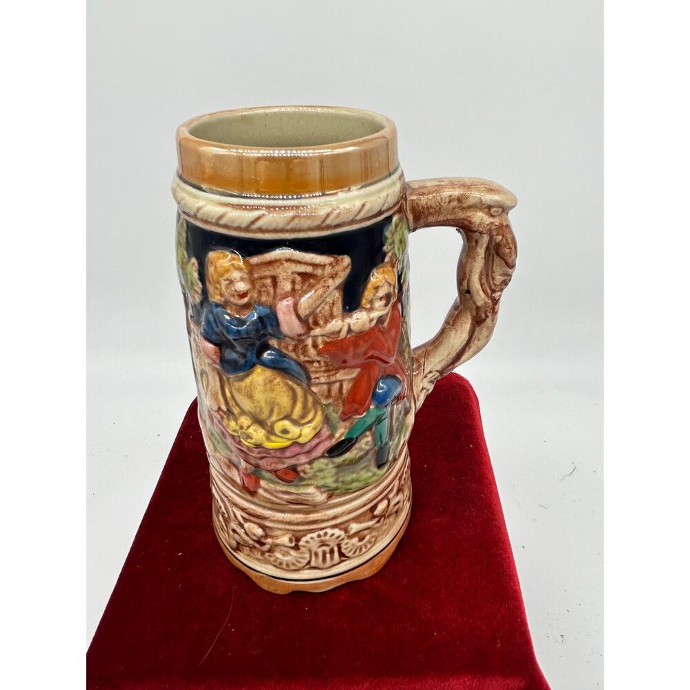 Vintage Lusterware Beer Stein Music Box Beer Mug